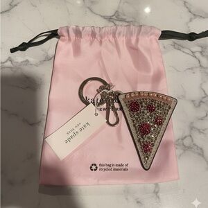 NWT Kate Spade Pizza Keychain